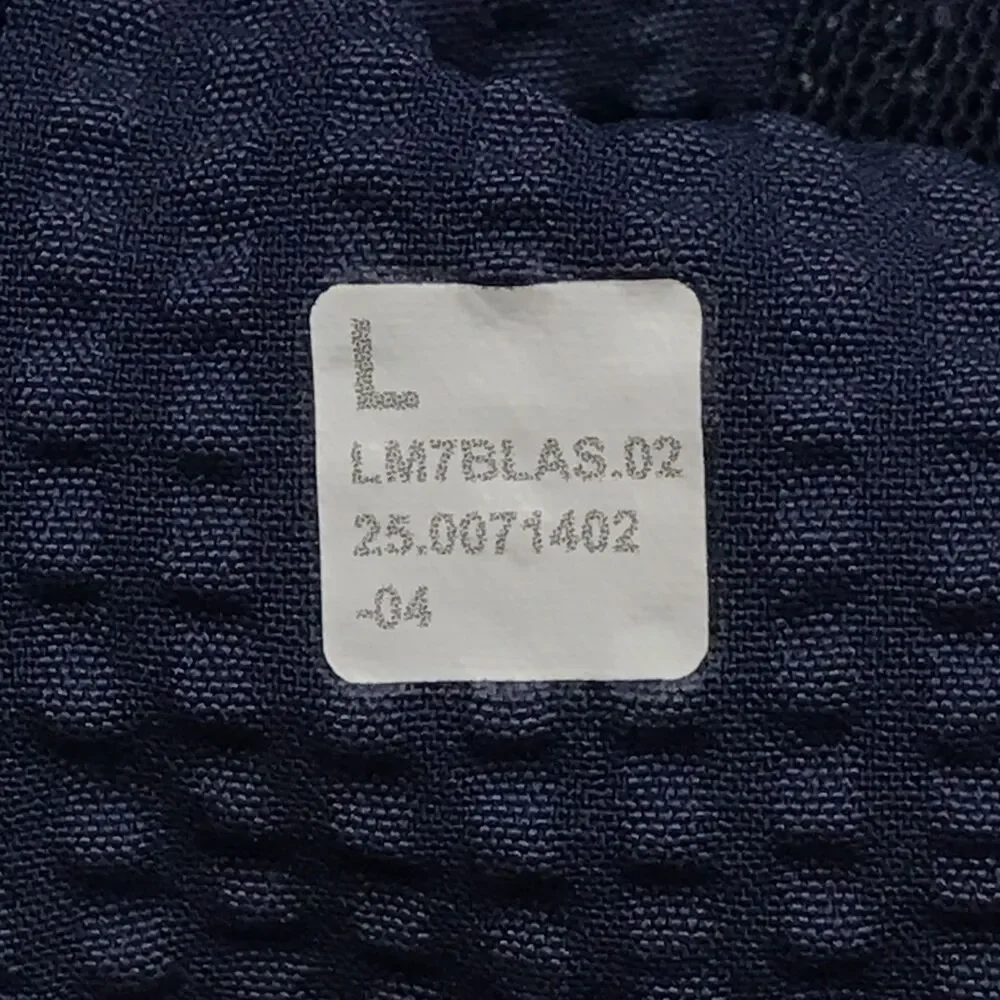 LULULEMON Textured Swim Short Men L Navy Blue Linerless Drawstring Stretch